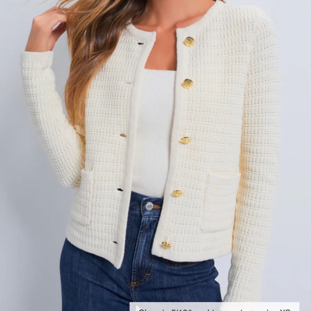 Tuckernuck - Hyacinth House  Maybourne Cardigan Cream / XXS